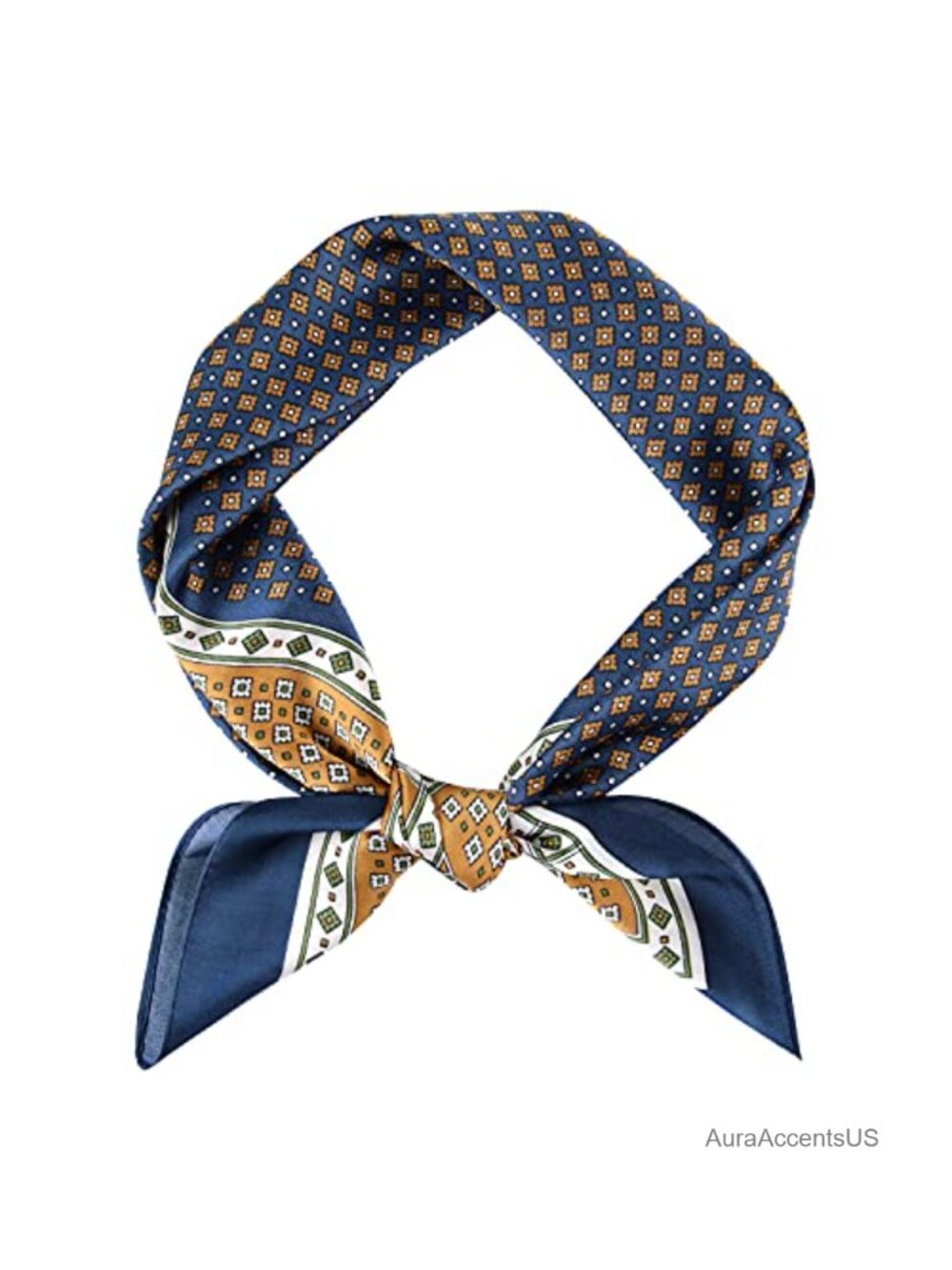 Vintage Silk Feel Square Scarf Men Satin Bandana Neck Scarf Neckerchief